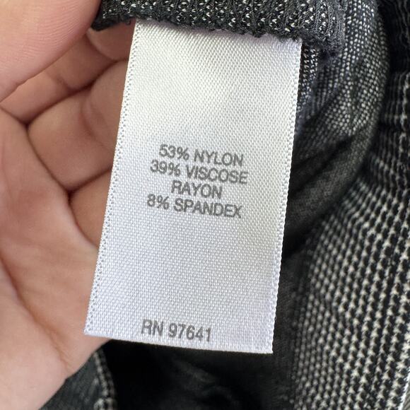 J Jill Ponte Pants Womens Large Black White Slim Leg Stretch Career Pull On - Picture 4 of 8